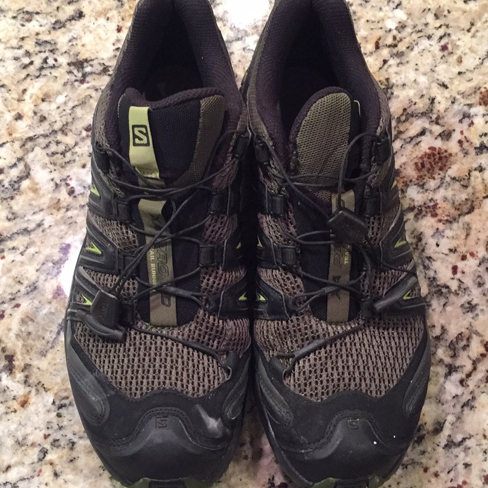 Men’s: Salomon trail running sneakers size 10